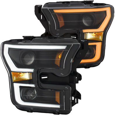 Anzo 2015-2017 F150 Projector with Plank Style Switchback Headlight Set - 111357