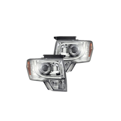 RECON 264190CLC Ford F150 & RAPTOR 09-14 PROJECTOR HEADLIGHTS w/ Ultra High Power Smooth OLED HALOS & DRL