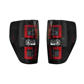 KEWISAUTO LED Tail Lights Assembly For F150 09-14, Smoked Black LED Taillight