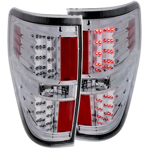 Anzo 2009-2014 F150 Chrome LED Tail Light Set - 311147
