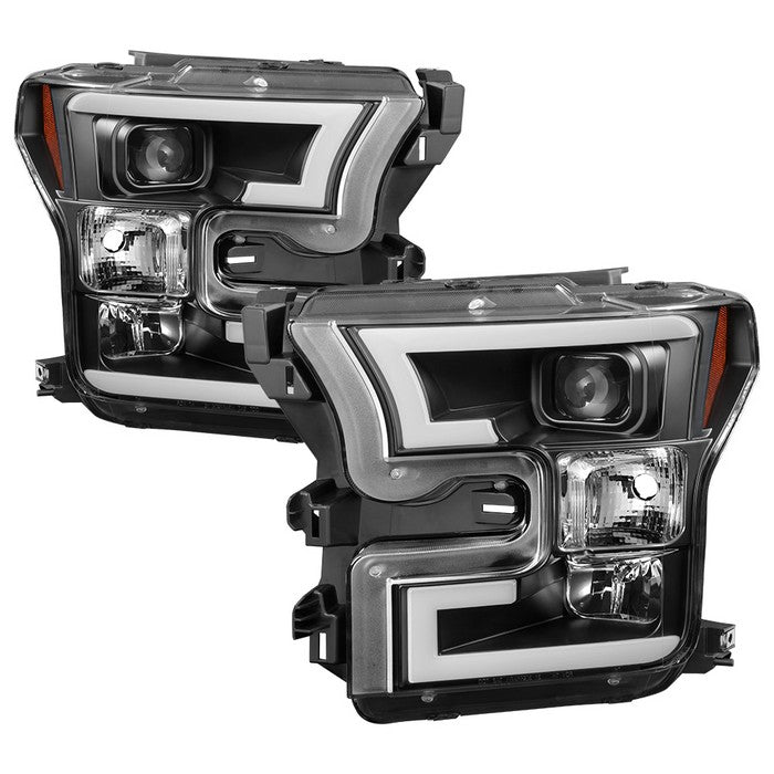 5083531 Spyder 2015-2017 F150 Black/Clear Projector Headlight Set