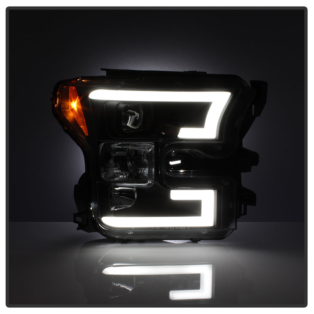 5083531 Spyder 2015-2017 F150 Black/Clear Projector Headlight Set