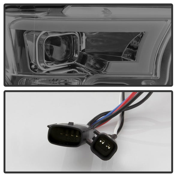 Spyder 2015-2017 F150 Black/Smoke Projector Headlight Set - 5083678