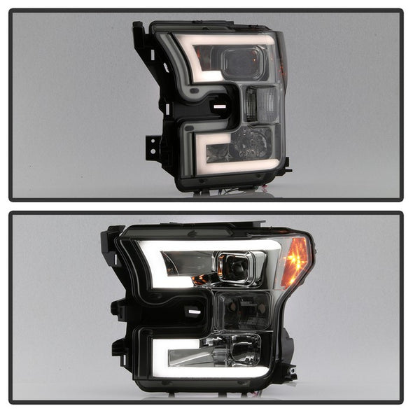 Spyder 2015-2017 F150 Black/Smoke Projector Headlight Set - 5083678
