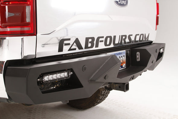 Fab Fours Vengeance Rear Sensor Bumper in Matte Black Powder Coat - FF15-E3251-1