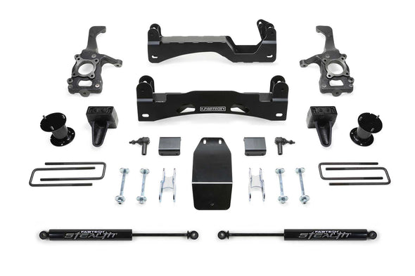 Fabtech 6 Inch Basic Lift Kit w/ Rear Stealth Shocks 2015-2018 F-150 4WD - K2194M